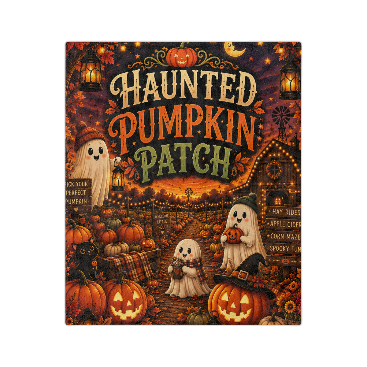 Haunted Pumpkin Patch Blanket