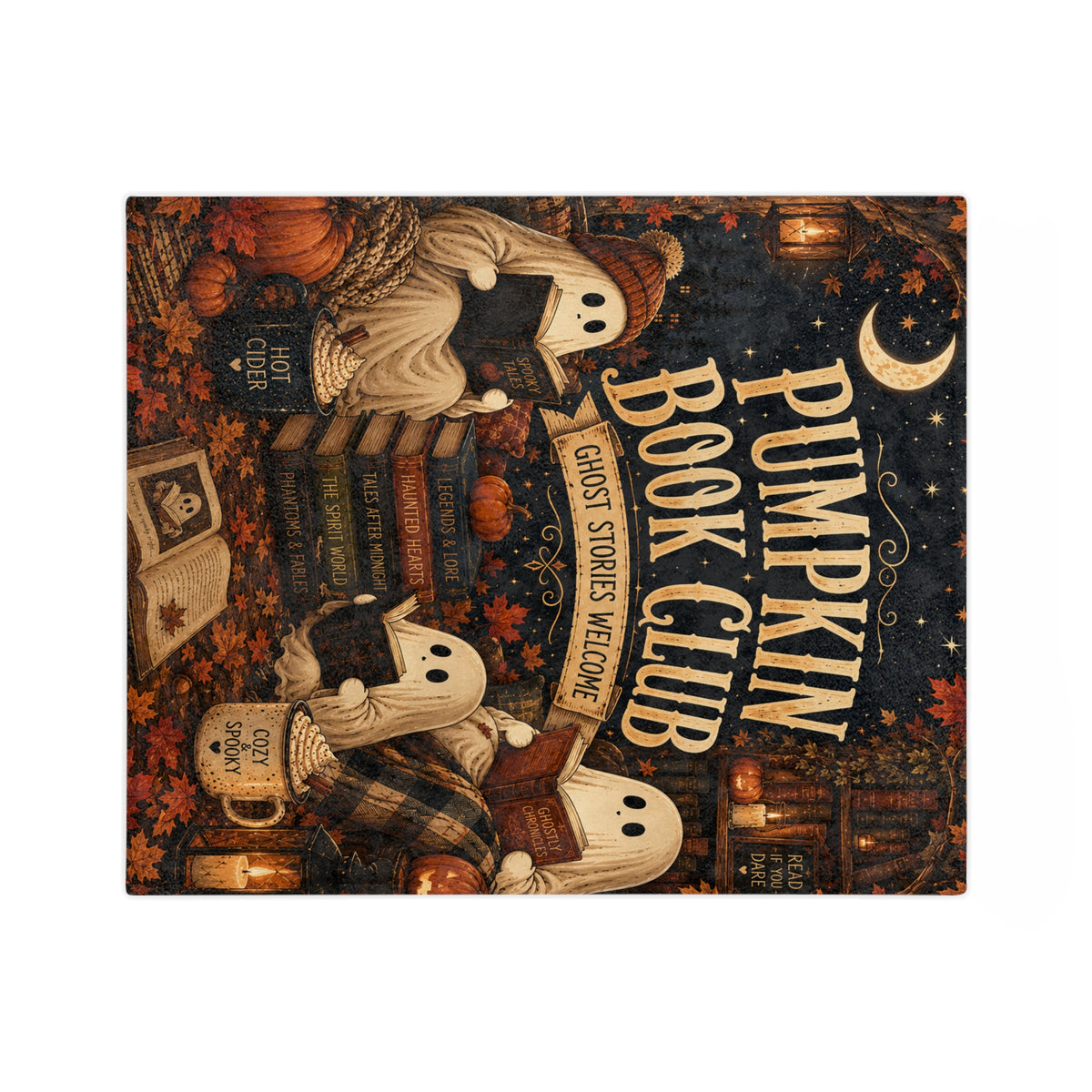 Pumpkin Book Club Blanket