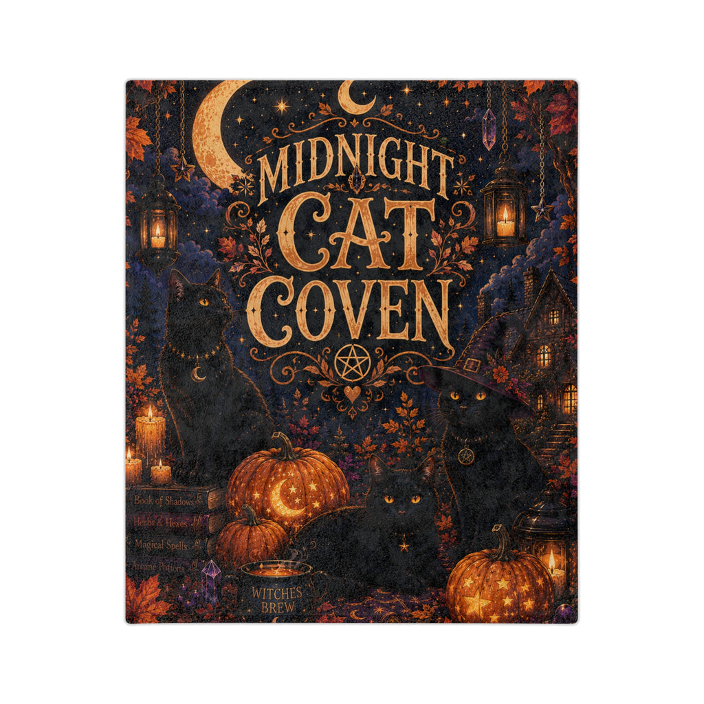 Midnight Cat Coven Blanket